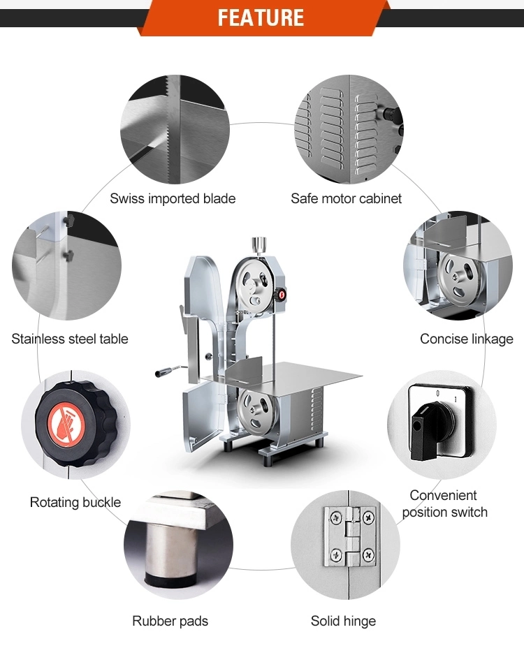 Cooked Meat Cutting Machine Meat Band Saw Cutting Machine